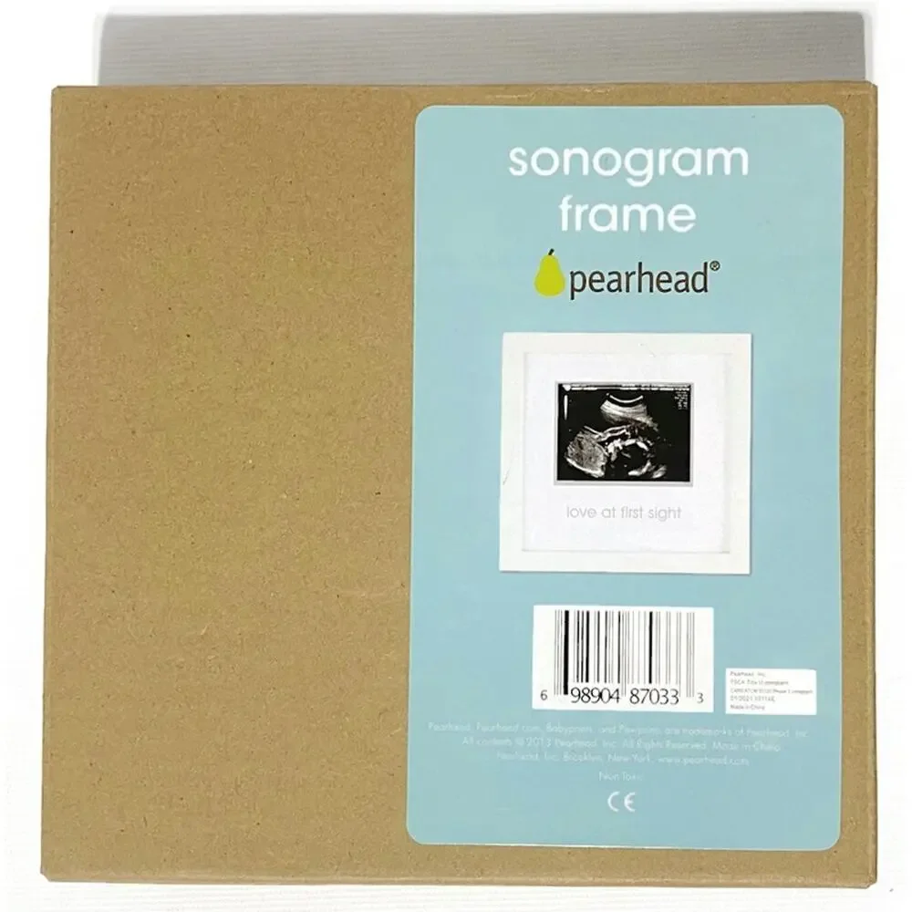 Pearhead Love at First Sight Sonogram Frame Ultrasound Nursery Decor 6.75x6.75